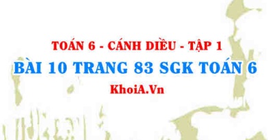 Bài 10 trang 83 SGK Toán 6 tập 1 Cánh Diều